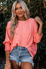 Speak Your Mind Oversize Smocked Top