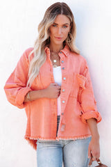 Chaqueta de manga larga con bolsillo de mezclilla Keep It Cool