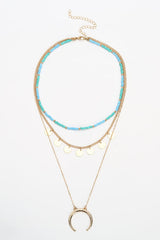 Collar de luna con colgante de cuentas