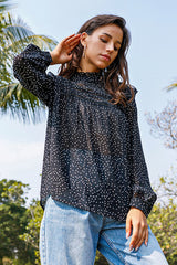 Rules Of Romance Ruffled Dot Top