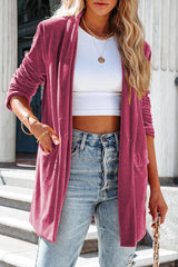 Officially Impressive Velvet Long Sleeve Blazer