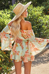 Summer To It – Schulterfreier Strampler mit Blumenmuster