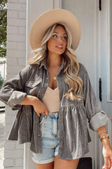 Chaqueta babydoll de pana Come Around