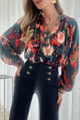 Never Been Better Floral Print Statement Sleeve Top
