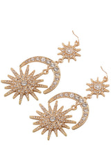 Pendientes metálicos Shine Time Moon