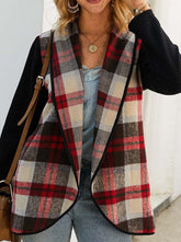 OL Winter Street Style Plaid Coat