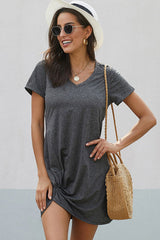 Minivestido de manga corta con efecto romántico