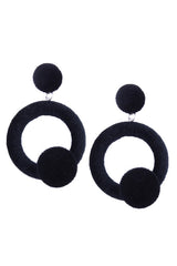 Pendientes de franela con forma de anillo