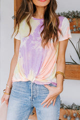 Summer Vibe Kurzarm-Tie-Dye-T-Shirt