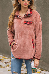 Top de peluche con bolsillo "Te amo más"