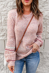 Suéter de punto con lunares rosas "Loving My Life"