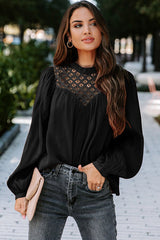 Romantic History Lace Balloon Long Sleeve Top