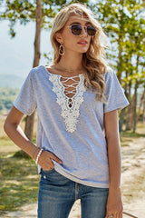 Be My Muse Lace Short Sleeve Tee