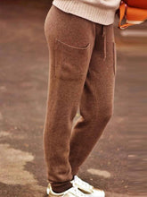 Schlichte Freizeithose mit Kordelzug und Taschen in Übergröße