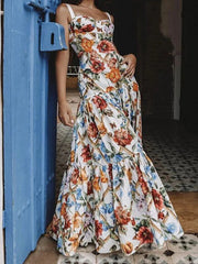 Vestido largo maxi vestido swing