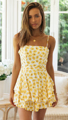 Mono de tirantes con girasol amarillo