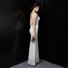 Ava Bunte Pailletten Abendkleider