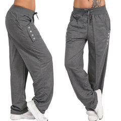 Schlichte Slacks mit Gürtel, lässig, locker sitzende, gerade lange Hose