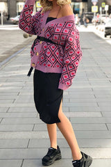 City Night Button-Up Heart Cardigan