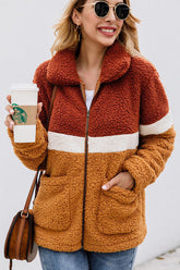 Love You More Zip Up Teddy Coat