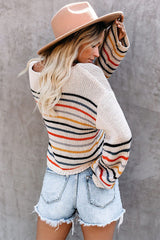 Suéter de punto a rayas Rainbow Babe