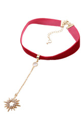 Gargantilla de terciopelo Luna y Sol