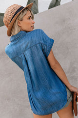 Tender Love Denim-Kurzarmhemd