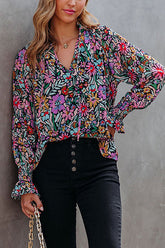 Bring Your Love Print Long Sleeve Top