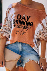 Top de punto calado con efecto tie-dye Never Better