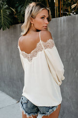 Nearness of You Lace Off Shoulder Top