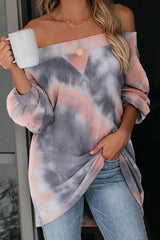 Top de manga larga con hombros descubiertos y teñido anudado de Style Forecast