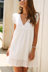 Glory of Love Pocket Hollow-Out Dress