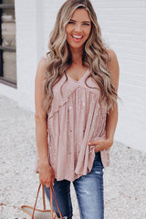 Frisches und kokettes rosa ärmelloses Tanktop