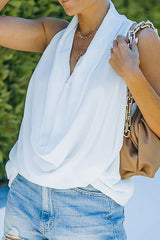 Perfect Love Sleeveless Drape Top