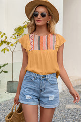 Top con volantes y estampado bohemio Closer To You