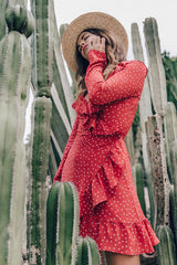 Vestido con volantes de lunares