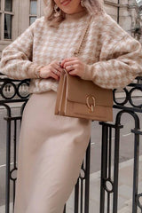 Suéter de punto pata de gallo calentito