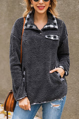 Top de peluche con bolsillo "Te amo más"