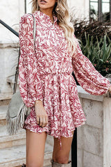 Love Poem Printed Skater Mini Dress