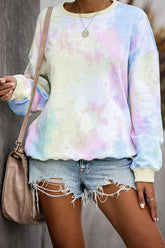 Suéter de manga larga con teñido brillante al atardecer