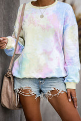 Suéter de manga larga con teñido brillante al atardecer