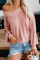 Basics Ellie V-neck Long Sleeve Casual Top