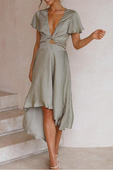 Days Like Today – Midikleid mit Bindegürtel und hohem Bund