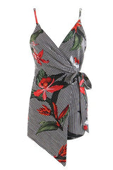 Mono con estampado de rayas irregulares