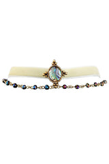 Elegante gargantilla con capas de diamantes de imitación