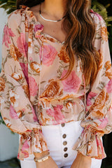 You're My Reason Printed Smocked Top