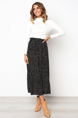 Keep Loving Pleated Print Pocket Maxi Skirt