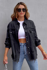 Lo que me gusta de la chaqueta vaquera de manga larga con bolsillo