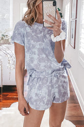 Conjunto de pijama tie-dye de manga corta Say It Right