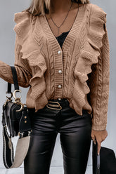 Suéter de punto con volantes Constantly Cute